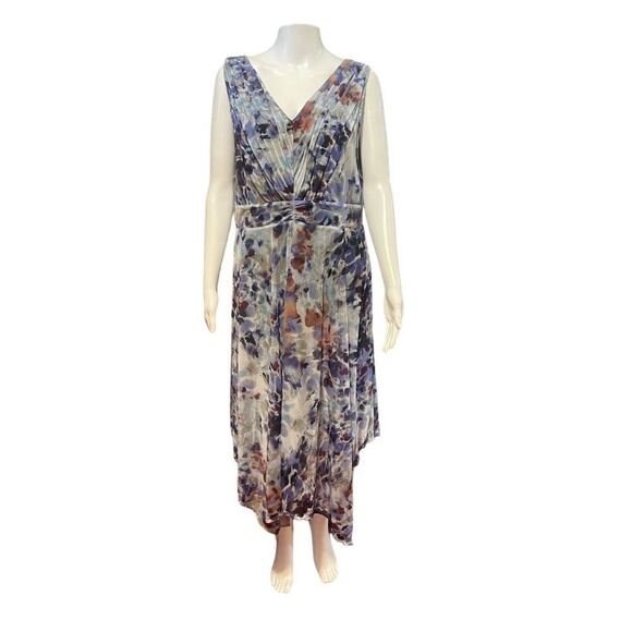 Womens Beautiful Dress Blue stretch Maxi Dress SZ XL - Picture 1 of 8